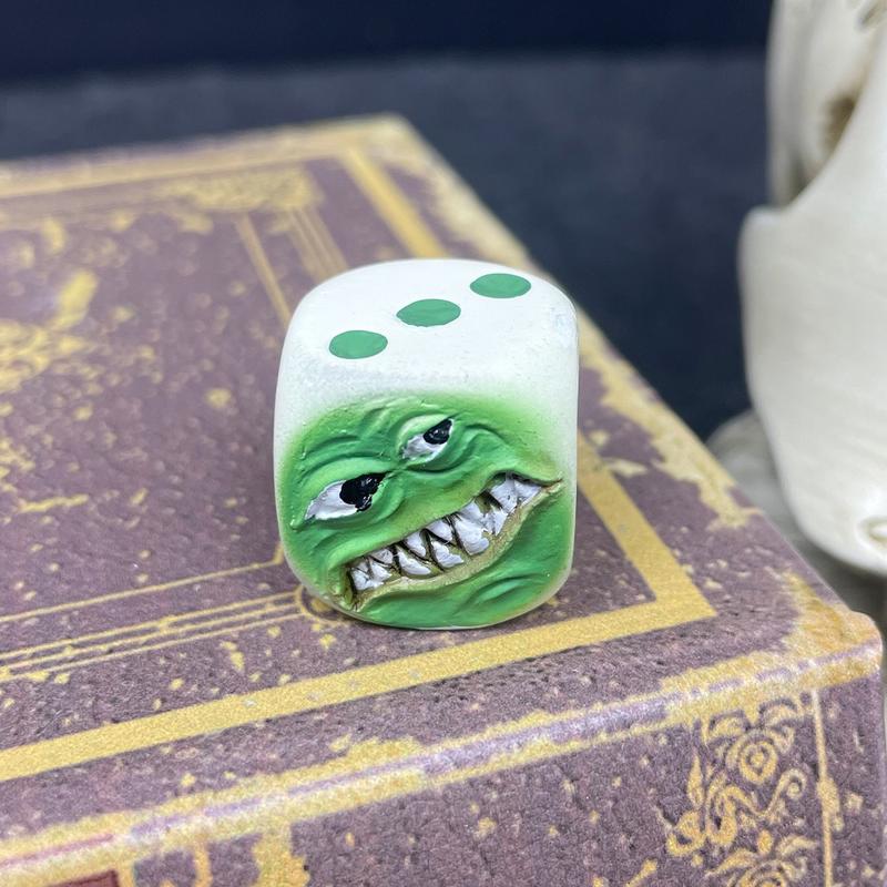 Halloween Demon Dice Toy Desktop Resin Crafts Micro Landscape Ornaments Atmosphere Gift