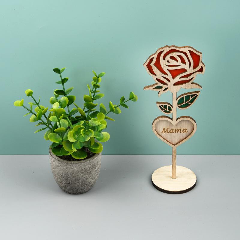 Creative New Wood Mama Roses Wood Roses Wood Mother's Day Gifts Wood Crafts