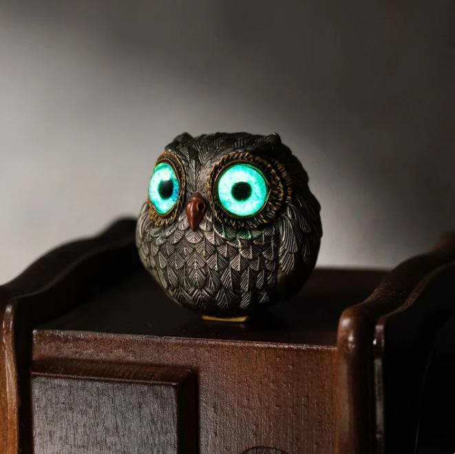Owl Beads Pendant Owl Home Decoration Resin Craft Ornament