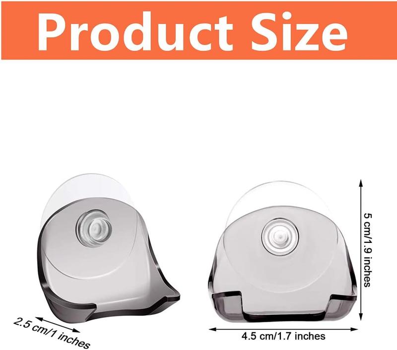 5 Pieces Razor Holder with Suction Cup, Plastic Waterproof Wall Hanger Stands Shaver Hooks, Razor Holder for Shower Bathroom Kitchen Plug