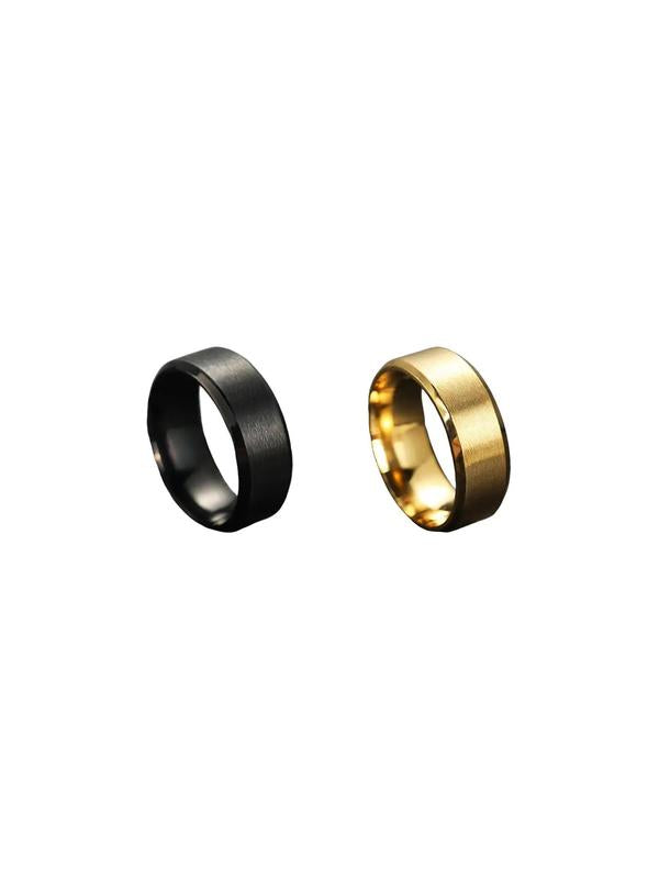 Plain Stainless Steel Ring for Musical Festival, Summer 2024 Daily Streetwear Hip Hop Goth Jewelry for Women Men, Clean Girl Outfit Accessory for Teen Girl Fall