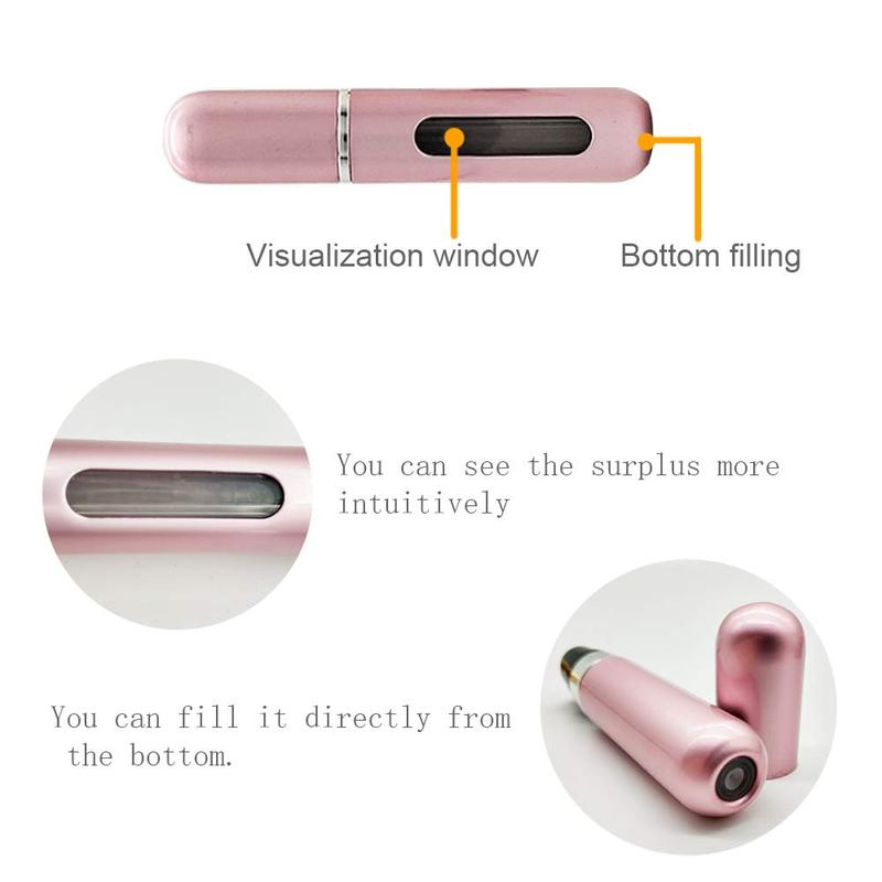 5ml refillable perfume atomizer travel, portable mini pocket Perfume Atomizer for travel accessories tin canister Organizer Bottle