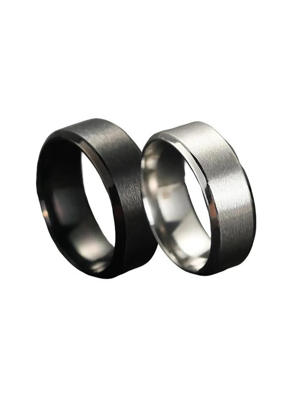 Plain Stainless Steel Ring for Musical Festival, Summer 2024 Daily Streetwear Hip Hop Goth Jewelry for Women Men, Clean Girl Outfit Accessory for Teen Girl Fall