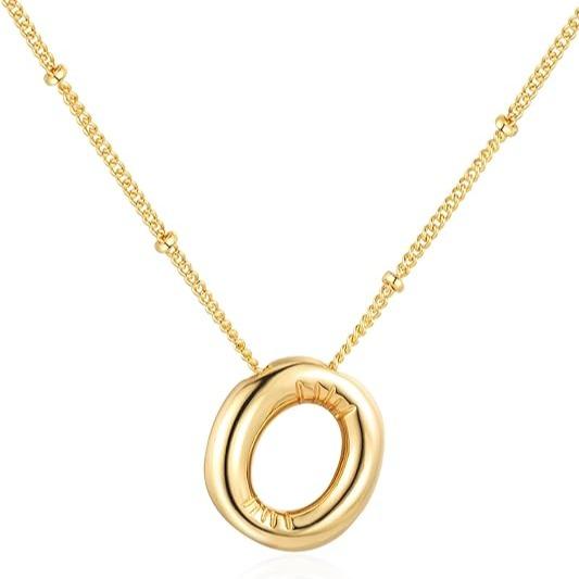 Letter Necklace Balloon Initial Necklaces for Women Girls Dainty Alphabet Pendant Puffy Name Personalized Jewelry Gift Fashion Personality Jewelry For Girls Plated Gold Bubble Letter Necklace