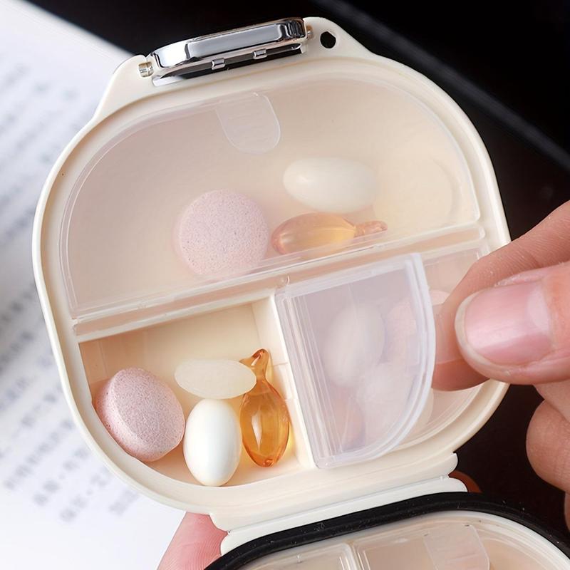 Portable Pill Storage Box, 1 Count Travel Multi-grid Pill Organizer, Mini Jewelry Storage Box, Medicine Box Storage Organizer, Summer for Gift