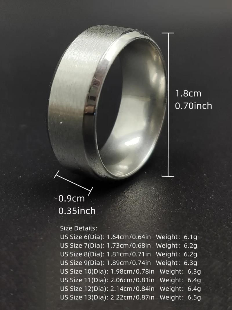 Plain Stainless Steel Ring for Musical Festival, Summer 2024 Daily Streetwear Hip Hop Goth Jewelry for Women Men, Clean Girl Outfit Accessory for Teen Girl Fall
