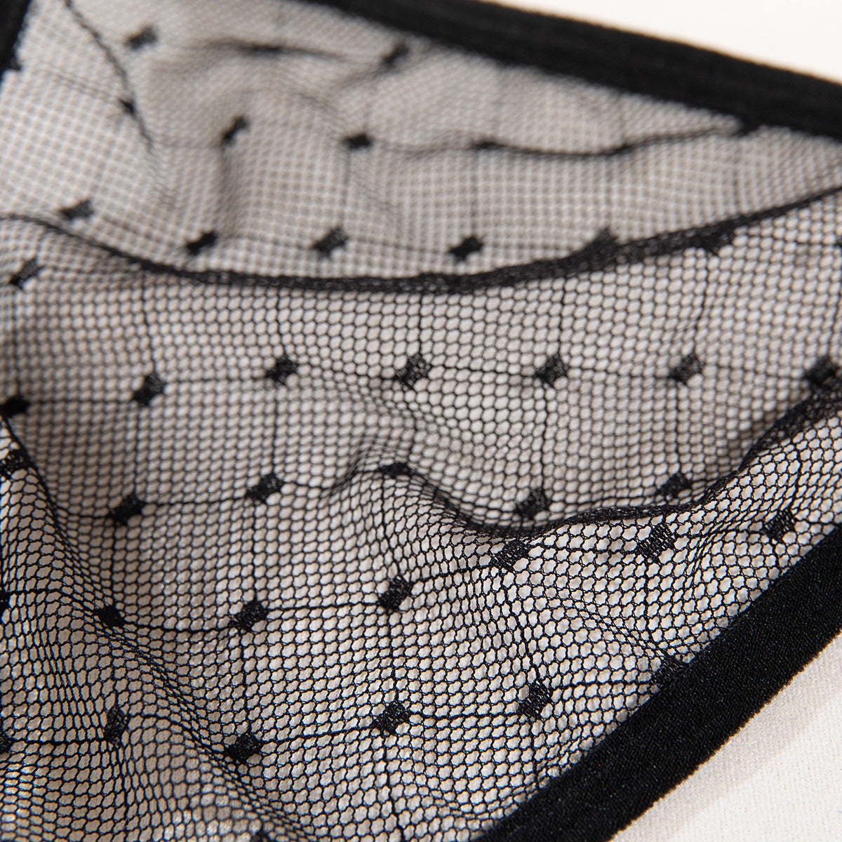 New Arrival Sexy Netted Bra Set with Bow and No-Underwire - 5-Piece with Cape for Women | Perfect for Date Night