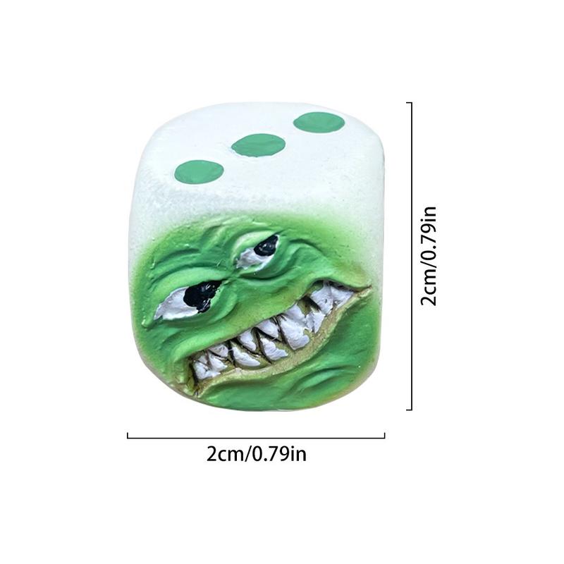 Halloween Demon Dice Toy Desktop Resin Crafts Micro Landscape Ornaments Atmosphere Gift