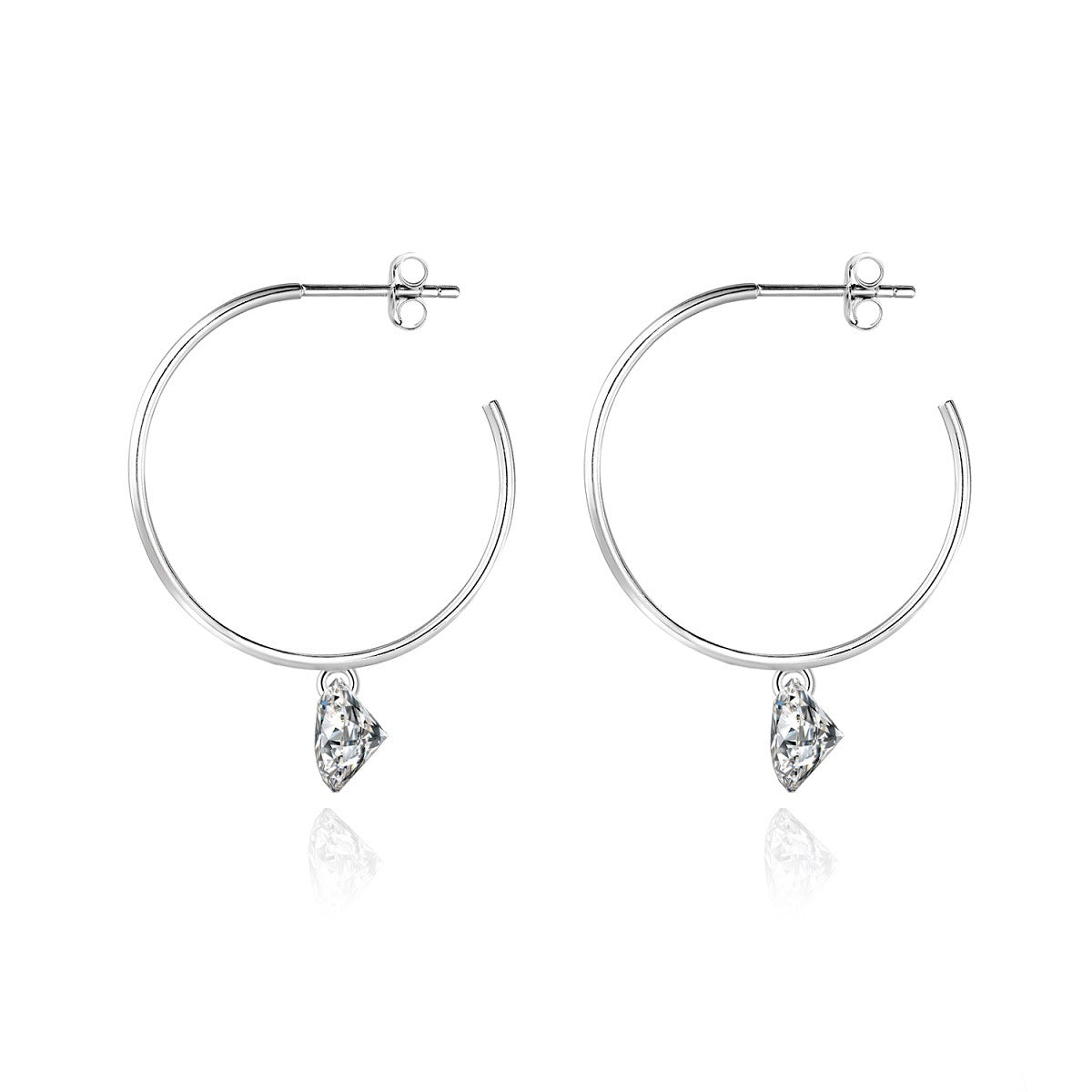 S925 Hoop Earrings Moissanite New Style Earrings