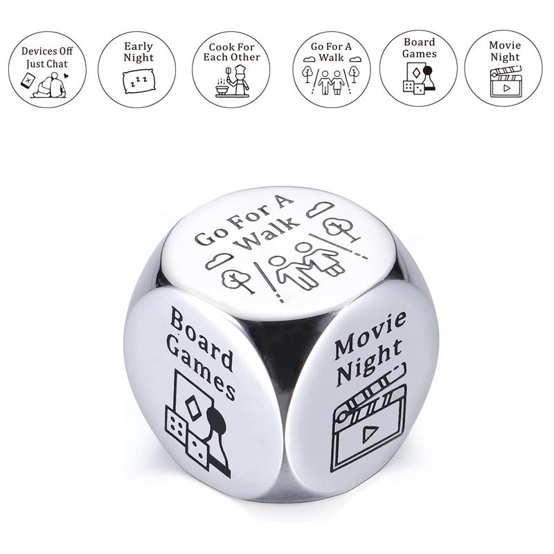 Anniversary for Him Her Date Night Ideas Dice Gifts for Boyfriend Girlfriend Wedding Gifts Couple Gifts 11th Anniversary Steel Gift for Wife Husband Birthday Valentines for Women Men