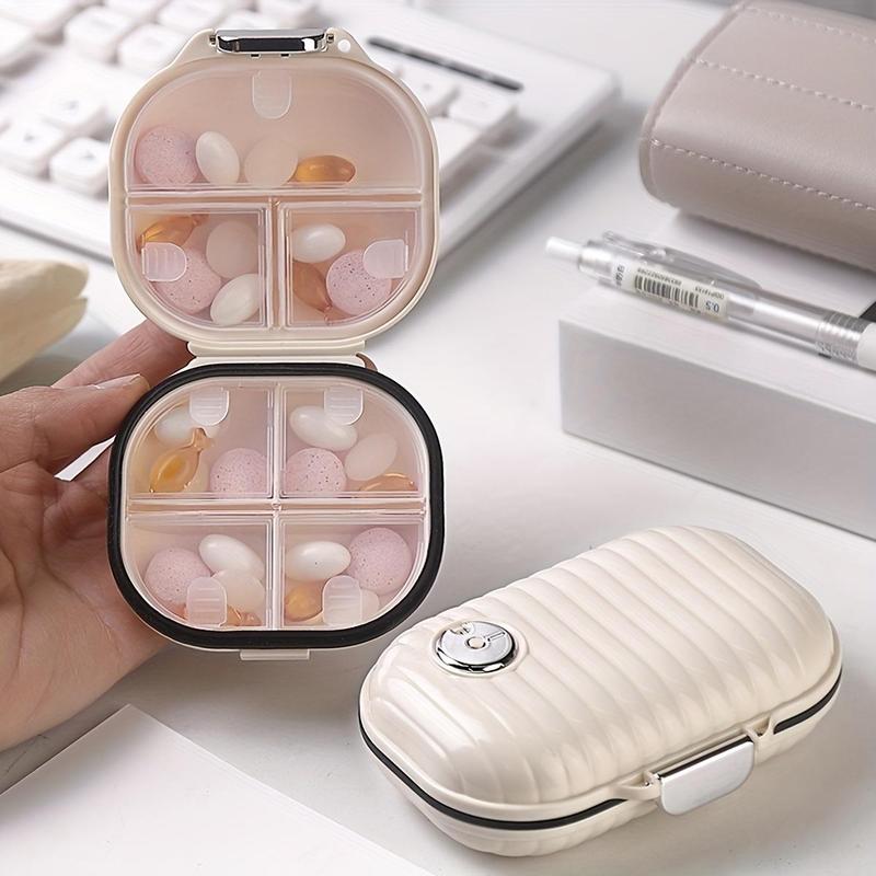 Portable Pill Storage Box, 1 Count Travel Multi-grid Pill Organizer, Mini Jewelry Storage Box, Medicine Box Storage Organizer, Summer for Gift