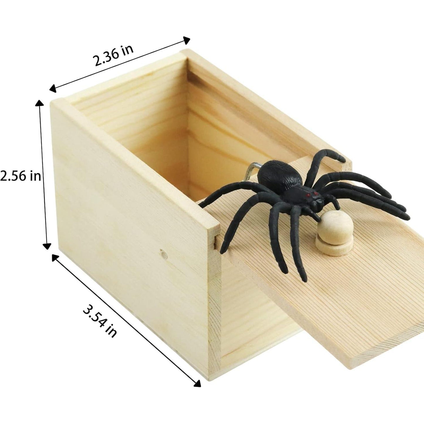 Spider Prank Scare Box, Handmade Fun Practical Surprise Joke Boxes, Hilarious Halloween Spoof Gift Box for Adults Kids