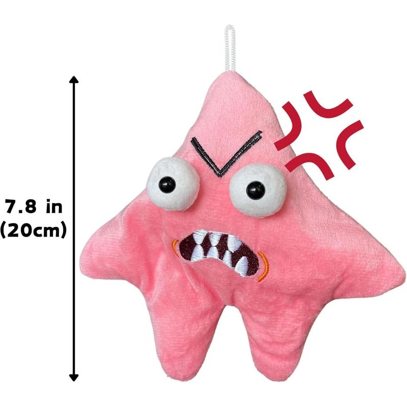 Angry Moving Jumping Star Plush Toy Schoolbag Doll Expression Star Plush Soft Kawaii Children Fun Trick Toy Gift , the original paige poster