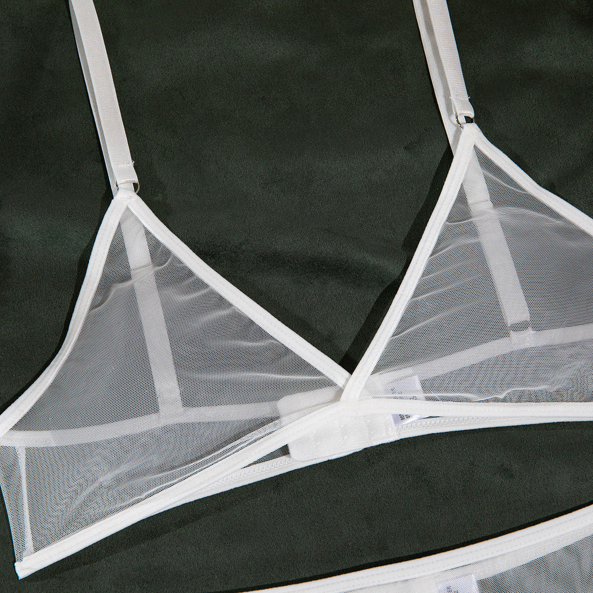 New Arrival Sexy Netted Bra Set with Bow and No-Underwire - 5-Piece with Cape for Women | Perfect for Date Night