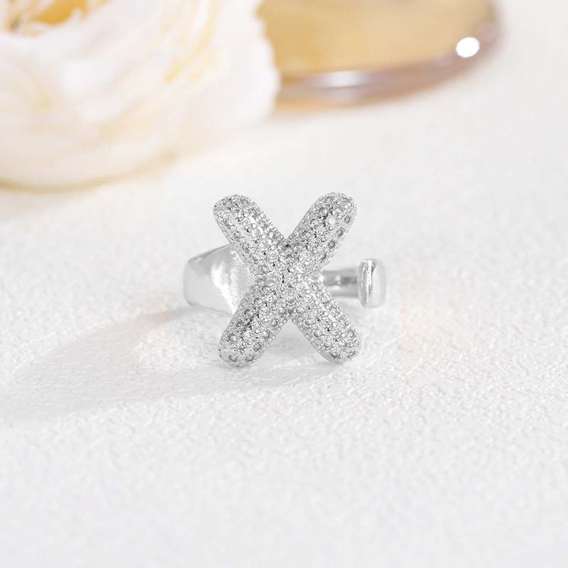 New 26 English letter rings fashionable chubby balloon letter rings with adjustable opening for women