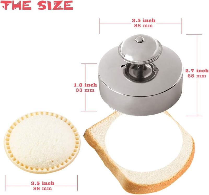 Sandwich Cutter, Sandwich Cutter and Sealer, Sandwich Maker,Uncrustables Peanut Butter and Jelly Sandwiches Tool/PBJ Cutter, Uncrustable Sandwich Maker for Kids, for Thanksgiving/Christmas Day
