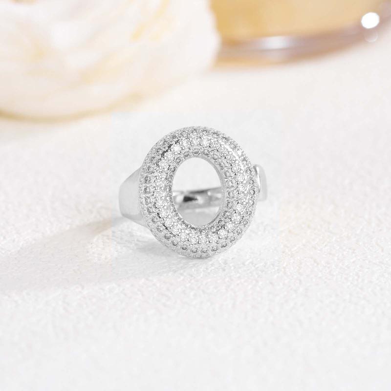 New 26 English letter rings fashionable chubby balloon letter rings with adjustable opening for women
