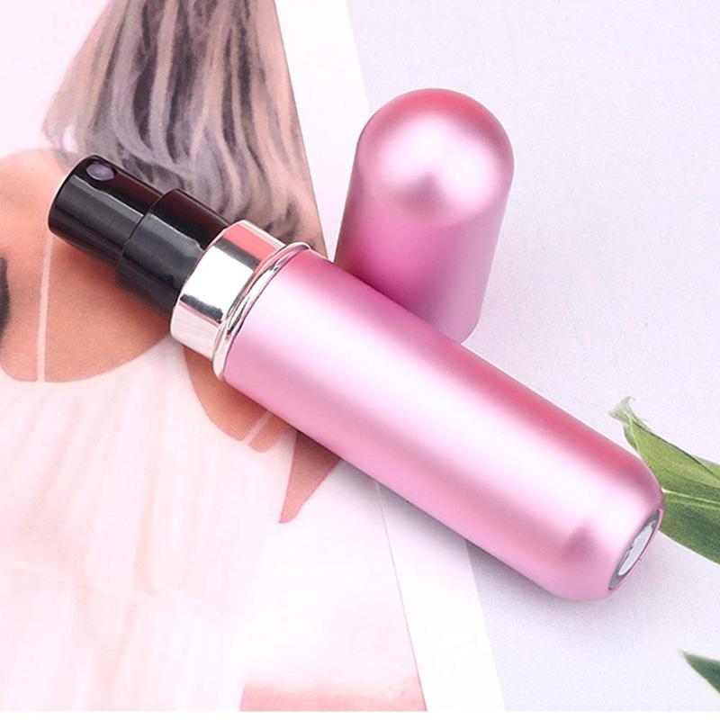 5ml refillable perfume atomizer travel, portable mini pocket Perfume Atomizer for travel accessories tin canister Organizer Bottle