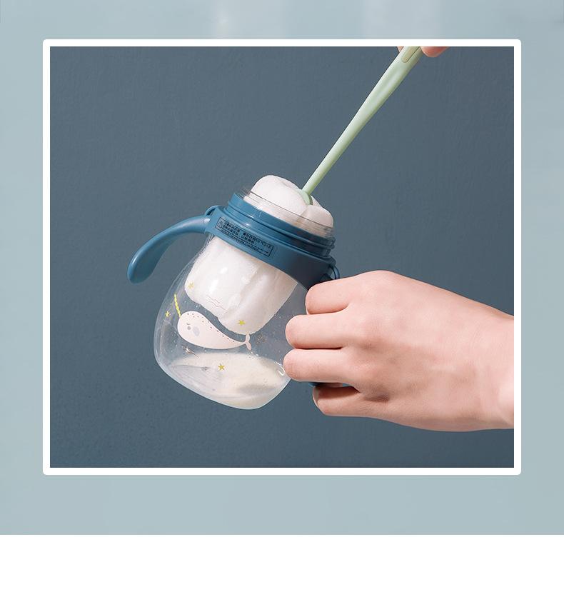 2pcs Cup brush, cup magic tool, water cup cleaning, long handle washing, bottle brush, no dead corners to remove tea stains, sponge small brush