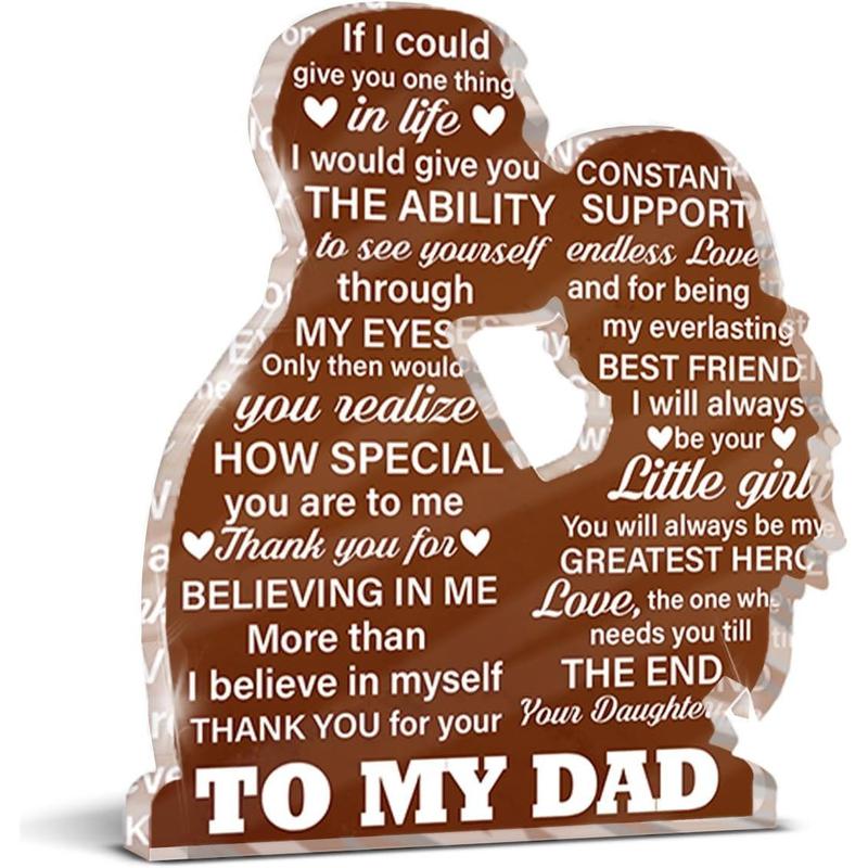 Gifts for Dad From Son, Thank You Gift for Dad Daddy Father Bonus Dad, Dad Birthday Father's Day Gift Ideas, Best Dad Acrylic Keepsake