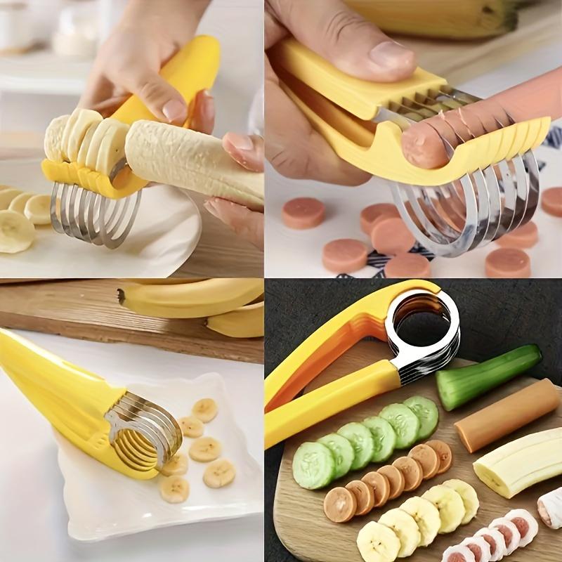 Stainless Steel Banana and Cucumber Slicer-Perfect for Barbecue and Outdoor Cooking, Food Safe Kitchen Gadgets