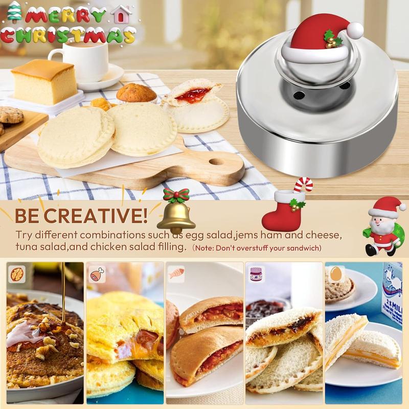 Sandwich Cutter, Sandwich Cutter and Sealer, Sandwich Maker,Uncrustables Peanut Butter and Jelly Sandwiches Tool/PBJ Cutter, Uncrustable Sandwich Maker for Kids, for Thanksgiving/Christmas Day