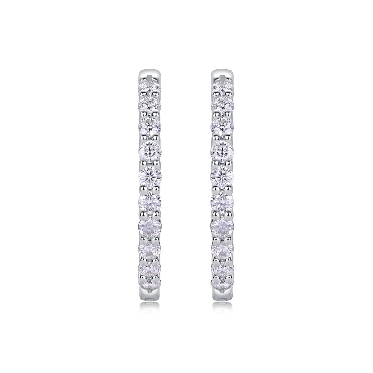 Cross-border S925 Silver Earrings Moissanite Studs New Hoop Earrings