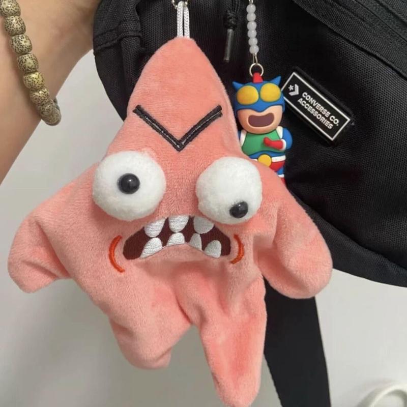 Angry Moving Jumping Star Plush Toy Schoolbag Doll Expression Star Plush Soft Kawaii Children Fun Trick Toy Gift , the original paige poster