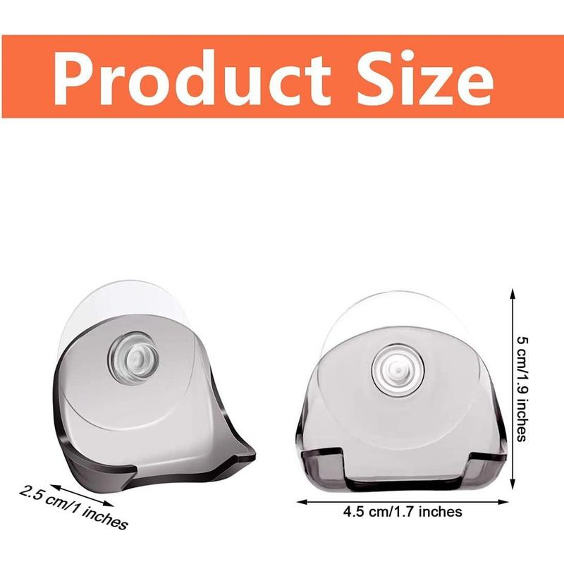 5 Pieces Razor Holder with Suction Cup, Plastic Waterproof Wall Hanger Stands Shaver Hooks, Razor Holder for Shower Bathroom Kitchen Plug