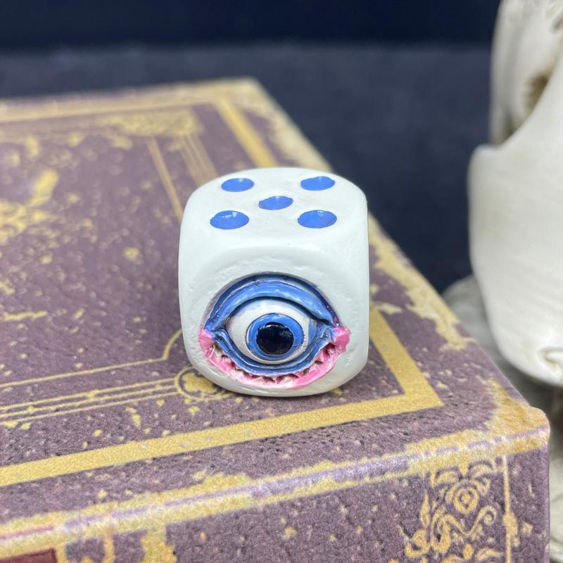 Halloween Demon Dice Toy Desktop Resin Crafts Micro Landscape Ornaments Atmosphere Gift