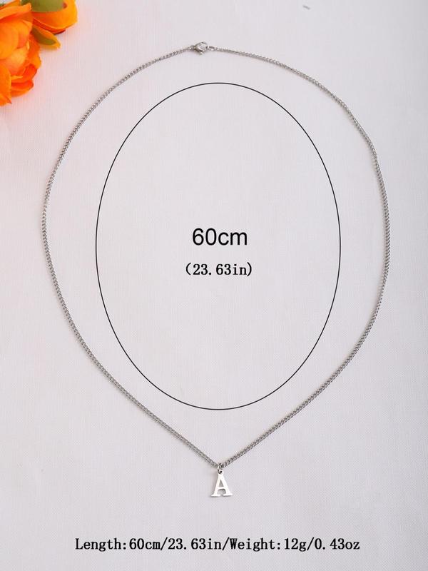 Street Trend Minimalist Pendant Letter Necklace As Gift for Boyfriend, Summer Casual All-match Matching Mexican Necklaces for Boys, Classic Fashion Goth Jewelry Accessories for Men