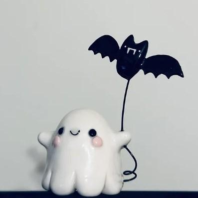 Ghost Walking Dog Mini Ghost Walking Dog Statue Halloween Decoration Ghost