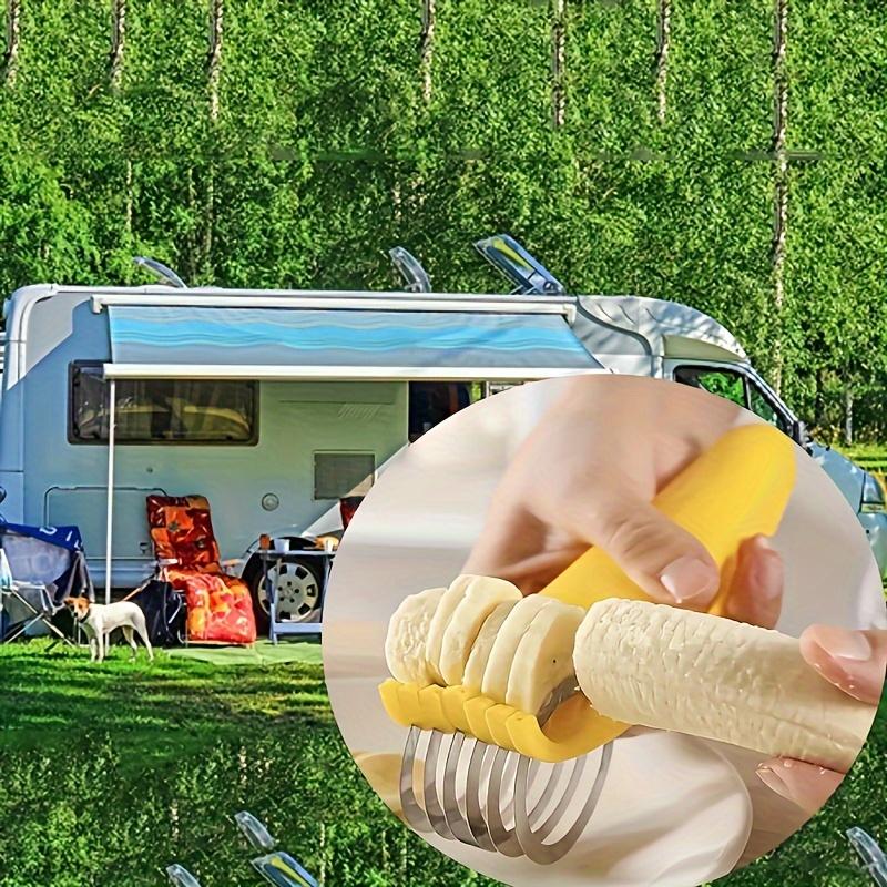 Stainless Steel Banana and Cucumber Slicer-Perfect for Barbecue and Outdoor Cooking, Food Safe Kitchen Gadgets