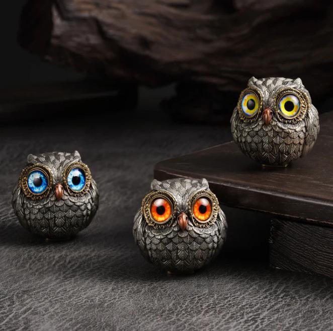 Owl Beads Pendant Owl Home Decoration Resin Craft Ornament