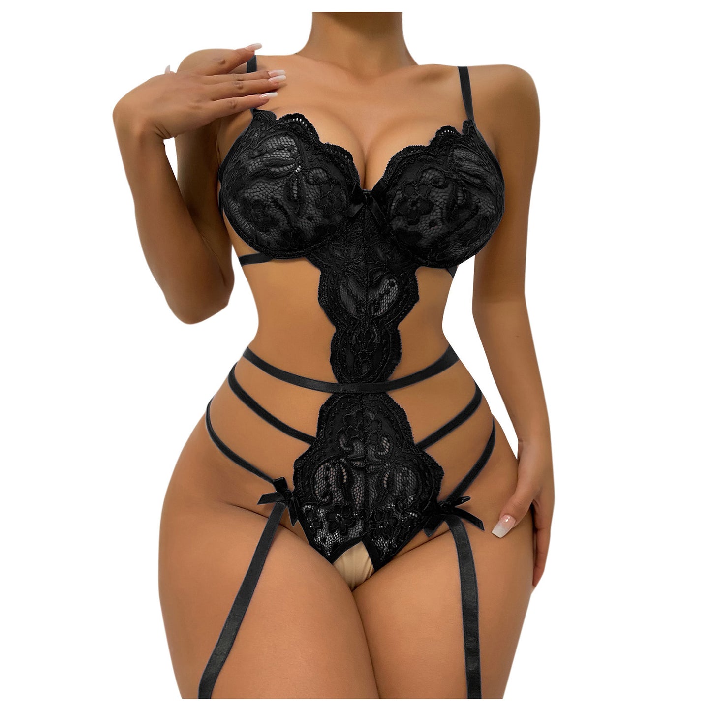 New Arrival Sexy Lingerie - Transparent Lace Bodysuit, Perfect for a Romantic Night with Your Lover