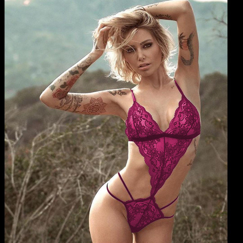 Full Lace Sexy Bodysuit Nightgown | Plus Size Lingerie | Women's Sensual Sleepwear