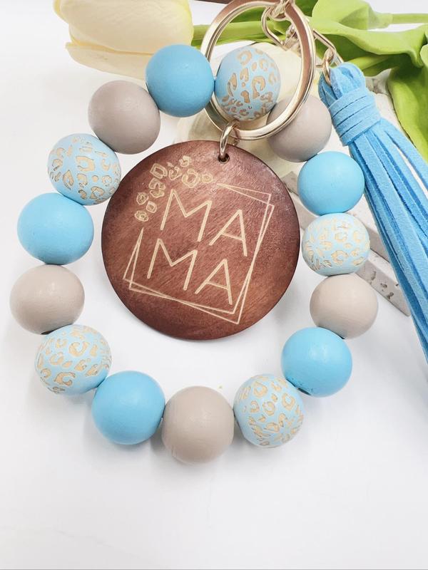 Women's Spring Colorblock Beaded & Tassel Decor Keychain, Boho Style Summer Vacation Wristlet Keychain, Personalized Cute Accessories, Unique Holiday Gift for Friends, Fall Outfits, Fall Freshness, for Fall