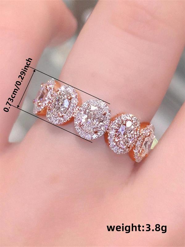 Elegant Rhinestone Decorated Ring, Fashion Accessories for Women for Party, Daily Clothing Decor, Wedding Engagement Anniversary Party Jewelry Gifts