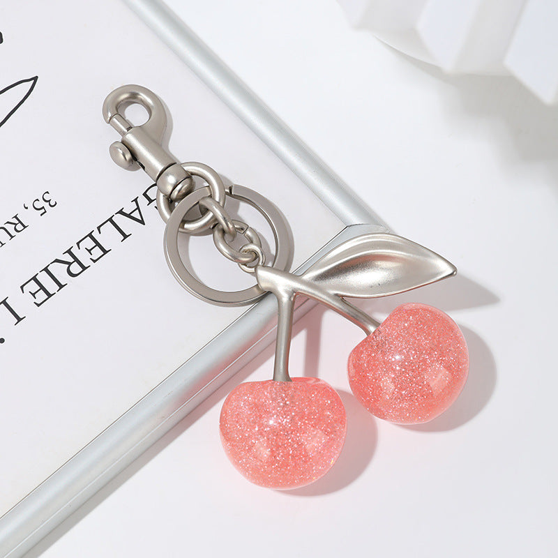 Cute Cherry Design Keychain, Fashionable Alloy Keychain for Women & Girls, Trendy All-match & Exquisite Keychain for Birthday Gift