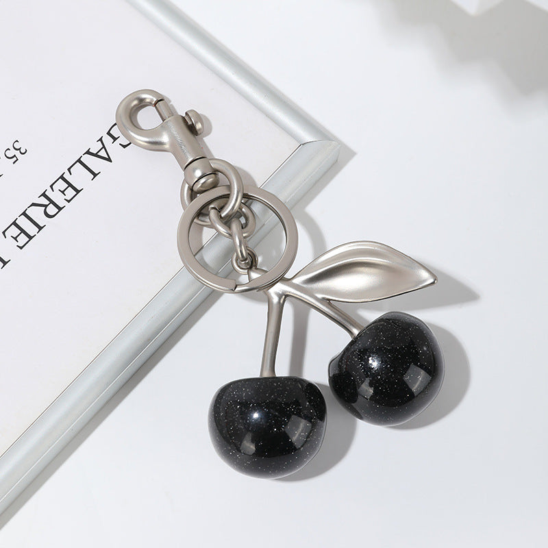 Cute Cherry Design Keychain, Fashionable Alloy Keychain for Women & Girls, Trendy All-match & Exquisite Keychain for Birthday Gift