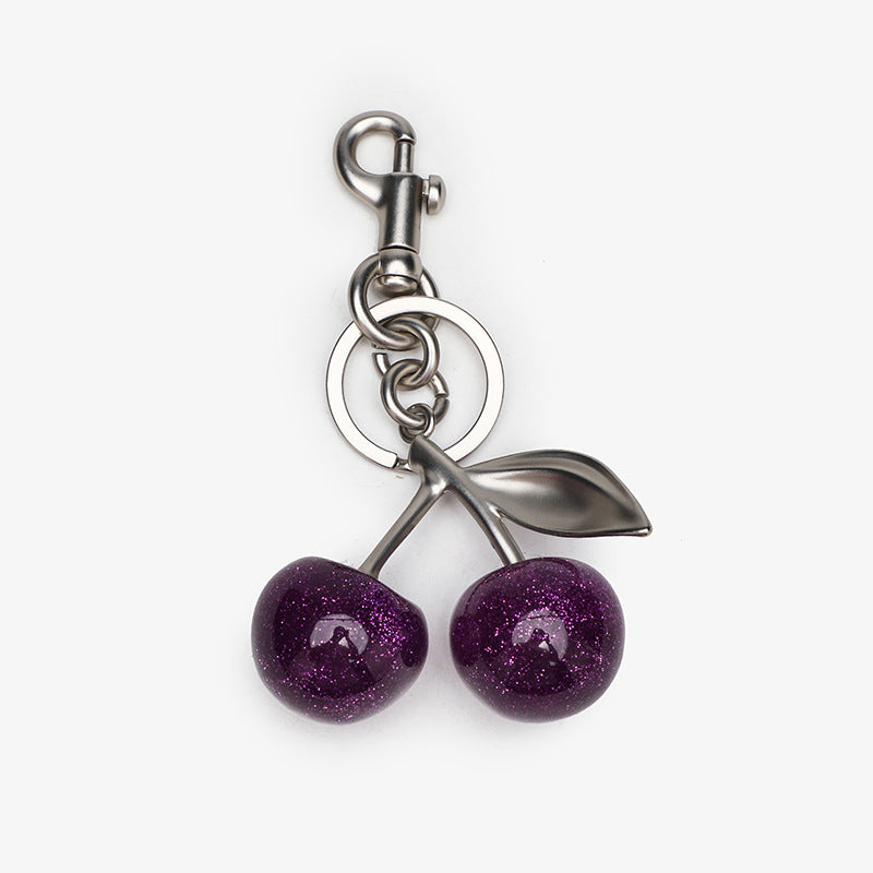 Cute Cherry Design Keychain, Fashionable Alloy Keychain for Women & Girls, Trendy All-match & Exquisite Keychain for Birthday Gift