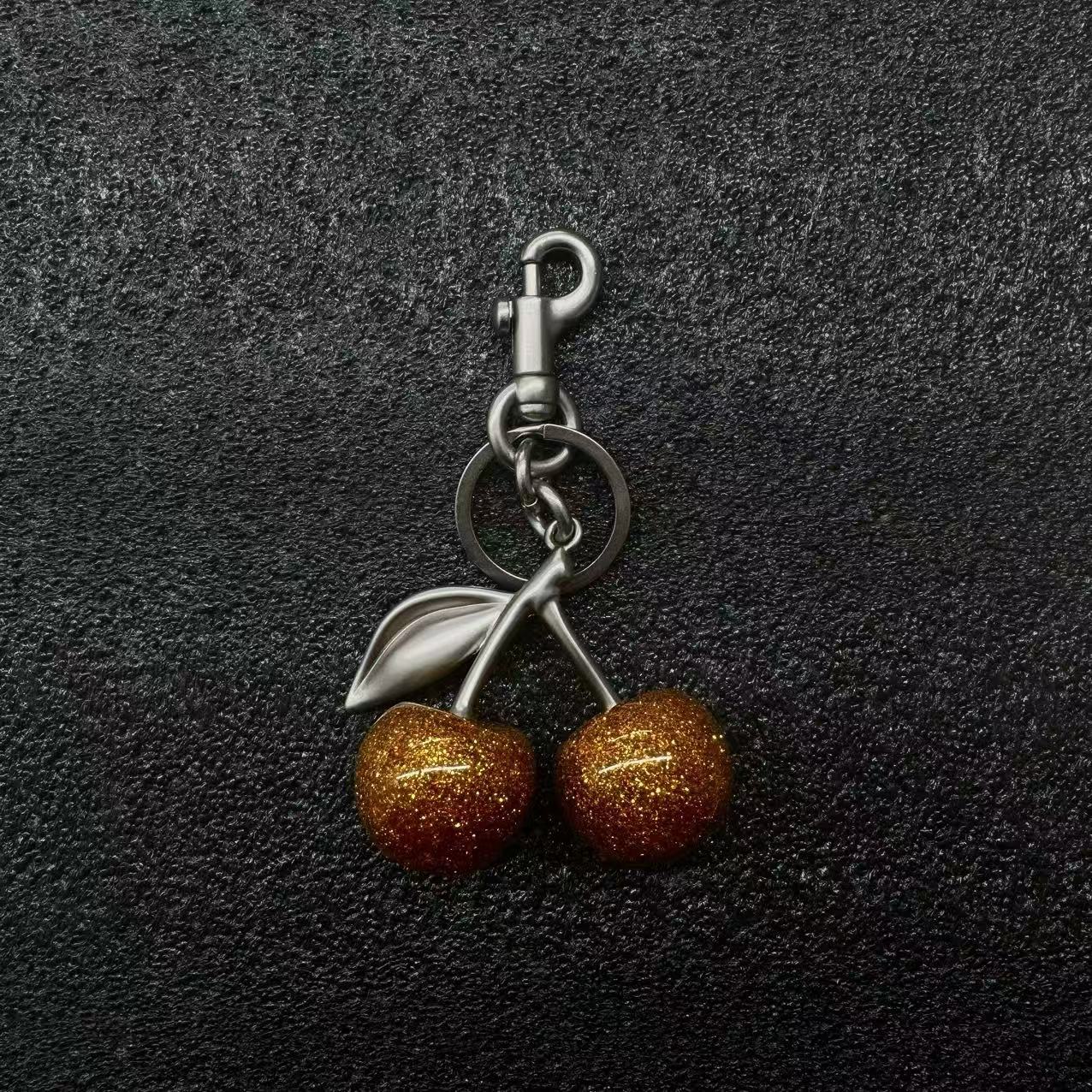 Cute Cherry Design Keychain, Fashionable Alloy Keychain for Women & Girls, Trendy All-match & Exquisite Keychain for Birthday Gift
