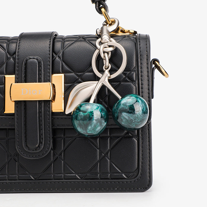 Cute Cherry Design Keychain, Fashionable Alloy Keychain for Women & Girls, Trendy All-match & Exquisite Keychain for Birthday Gift