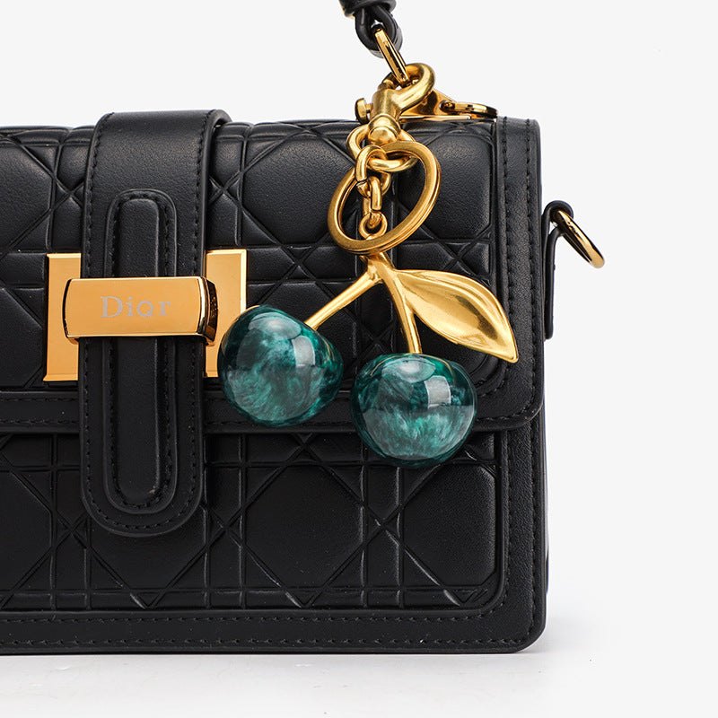 Cute Cherry Design Keychain, Fashionable Alloy Keychain for Women & Girls, Trendy All-match & Exquisite Keychain for Birthday Gift