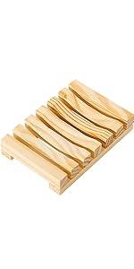 Natural Wooden Soap Dish Soap Saver Holder Soap Tray for Bathroom, Biodegradable, Zero Waste, Plastic Free (Wooden)
