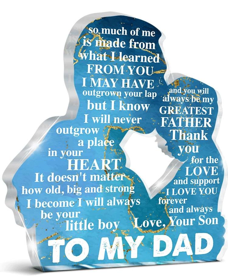 Gifts for Dad From Son, Thank You Gift for Dad Daddy Father Bonus Dad, Dad Birthday Father's Day Gift Ideas, Best Dad Acrylic Keepsake