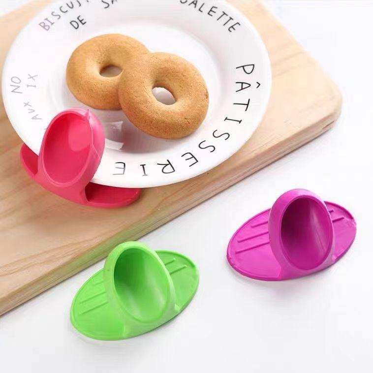 3pcs New Silicone Insulated Finger Cover for Home Kitchen Thickened High Temperature and Heat Resistant Gloves Wholesale Microwave Oven Bowl Picking