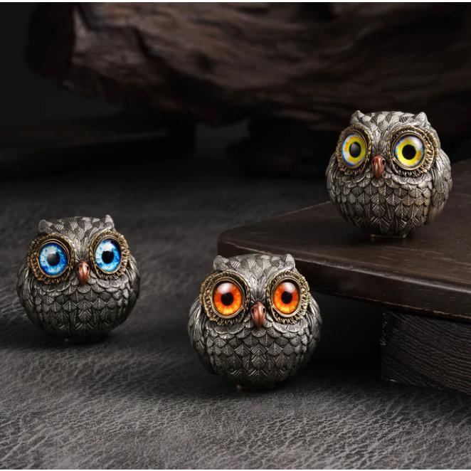 Owl Beads Pendant Owl Home Decoration Resin Craft Ornament
