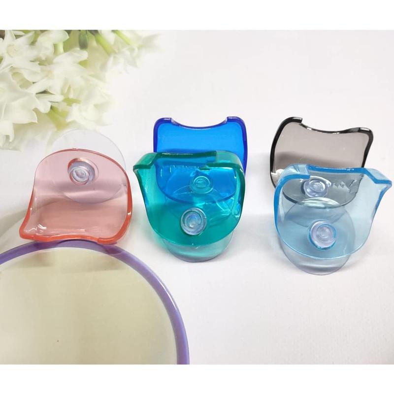 5 Pieces Razor Holder with Suction Cup, Plastic Waterproof Wall Hanger Stands Shaver Hooks, Razor Holder for Shower Bathroom Kitchen Plug