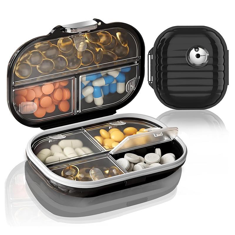 Portable Pill Storage Box, 1 Count Travel Multi-grid Pill Organizer, Mini Jewelry Storage Box, Medicine Box Storage Organizer, Summer for Gift